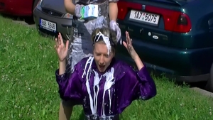 Hard nailining in company with busty babe