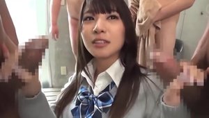 Japanese teen chick finds pleasure in raw sex